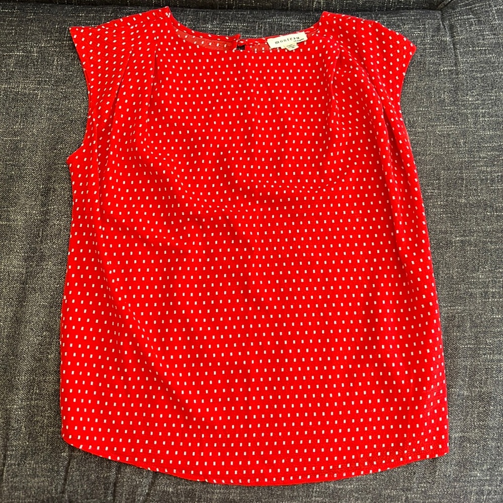 Red blouse size S Monteau